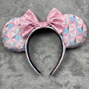 Disney Epcot Minnie Mouse Sequins Ears Adult Size